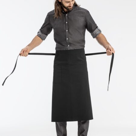 Teenindaja vööpõll 100x80cm, must ja taskuga