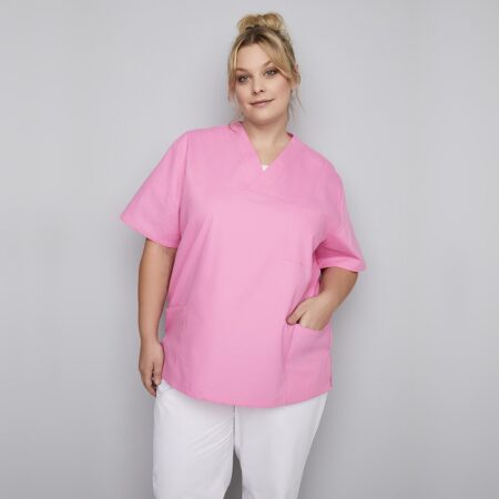 Unisex meditsiini tuunika Scrub, roosa